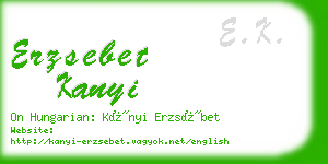 erzsebet kanyi business card